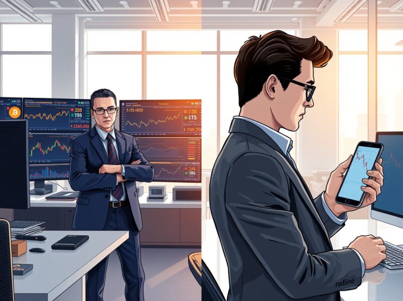 Institutional versus retail Bitcoin investment behavior showing market divergence in cryptocurrency trading