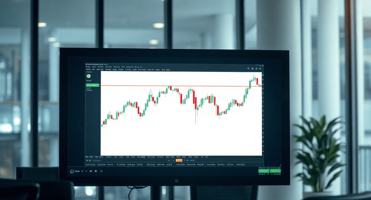 Bitcoin price chart displaying an inverse head and shoulders pattern on a trading screen