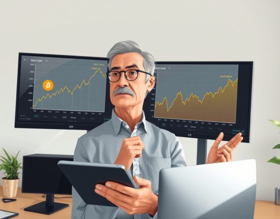 Financial analyst examines Bitcoin outperforming gold in investment portfolio analysis