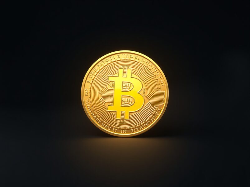 Bitcoin market analysis showing a glowing Bitcoin coin symbolizing a bullish reversal above $80,000.