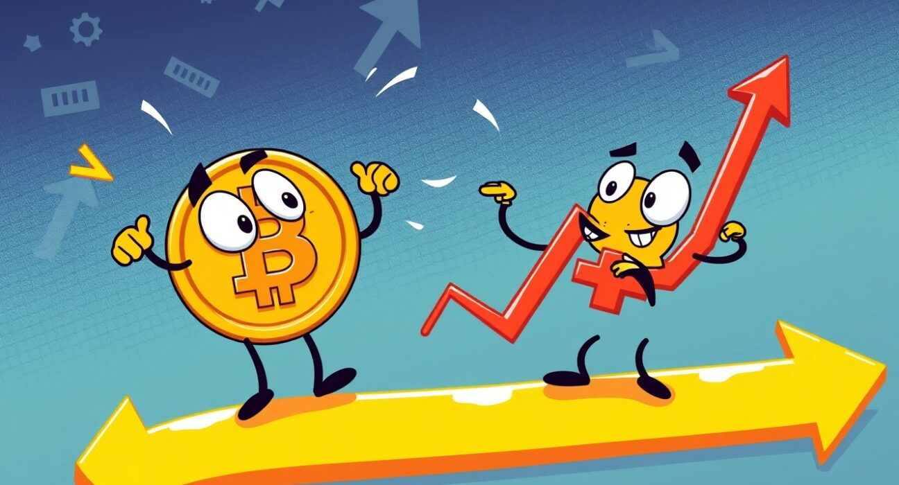 Bitcoin leading indicator myth showing cryptocurrency and stock market moving independently