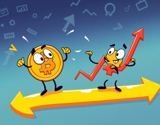 Bitcoin leading indicator myth showing cryptocurrency and stock market moving independently