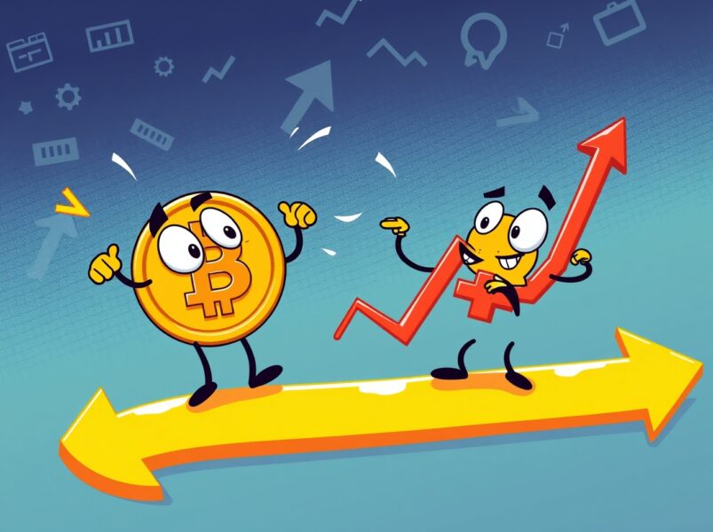 Bitcoin leading indicator myth showing cryptocurrency and stock market moving independently