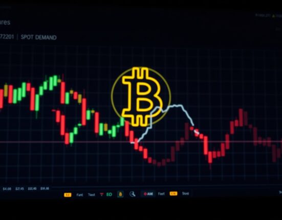 Bitcoin market analysis showing futures trading dashboard with sluggish spot demand indicator, reflecting CryptoQuant CEO's warning