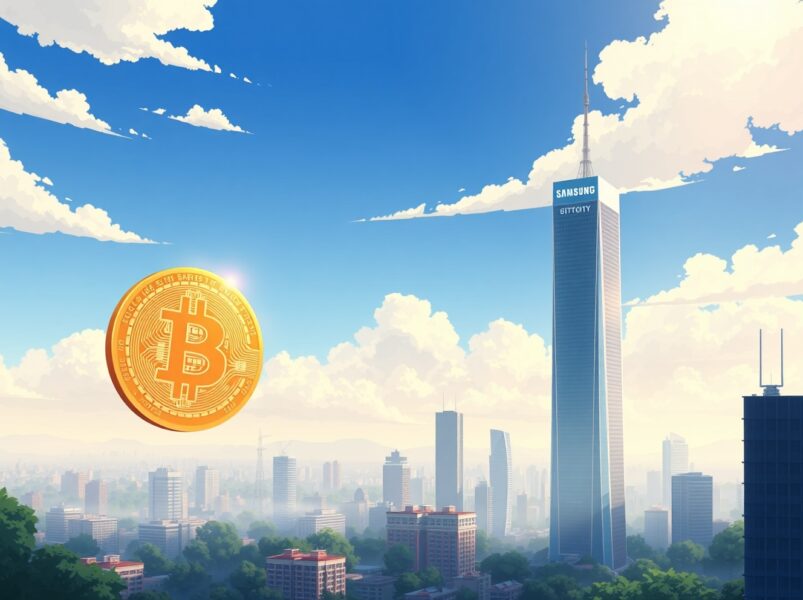 Bitcoin Market Cap Stuns Investors as It Narrows Gap with Samsung Electronics