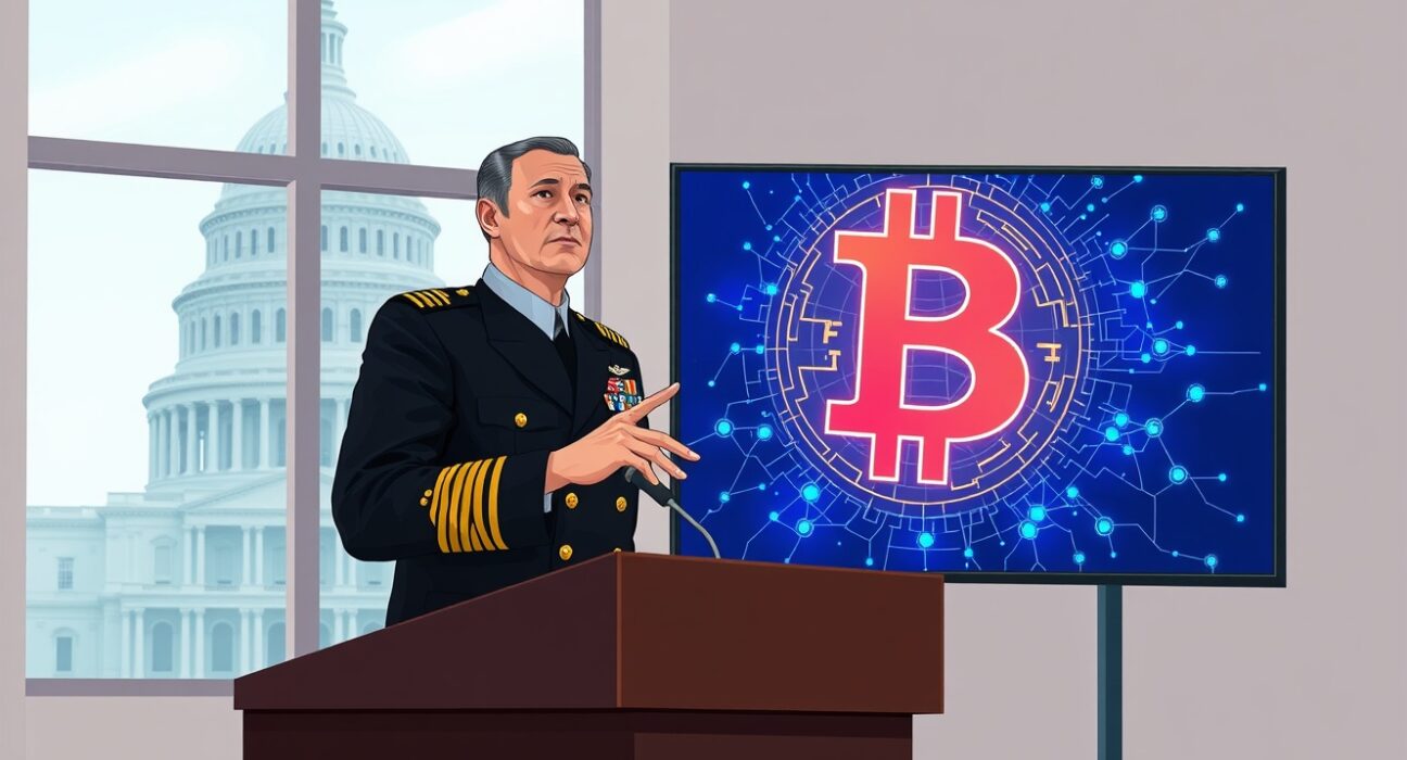 US Admiral Samuel Paparo discusses Bitcoin's national security applications at a Senate hearing, highlighting cybersecurity and power projection.