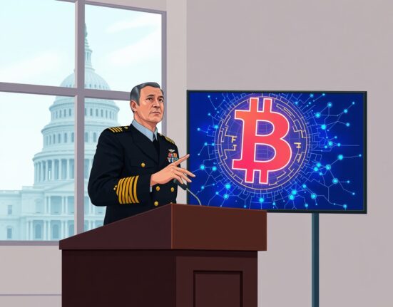 US Admiral Samuel Paparo discusses Bitcoin's national security applications at a Senate hearing, highlighting cybersecurity and power projection.