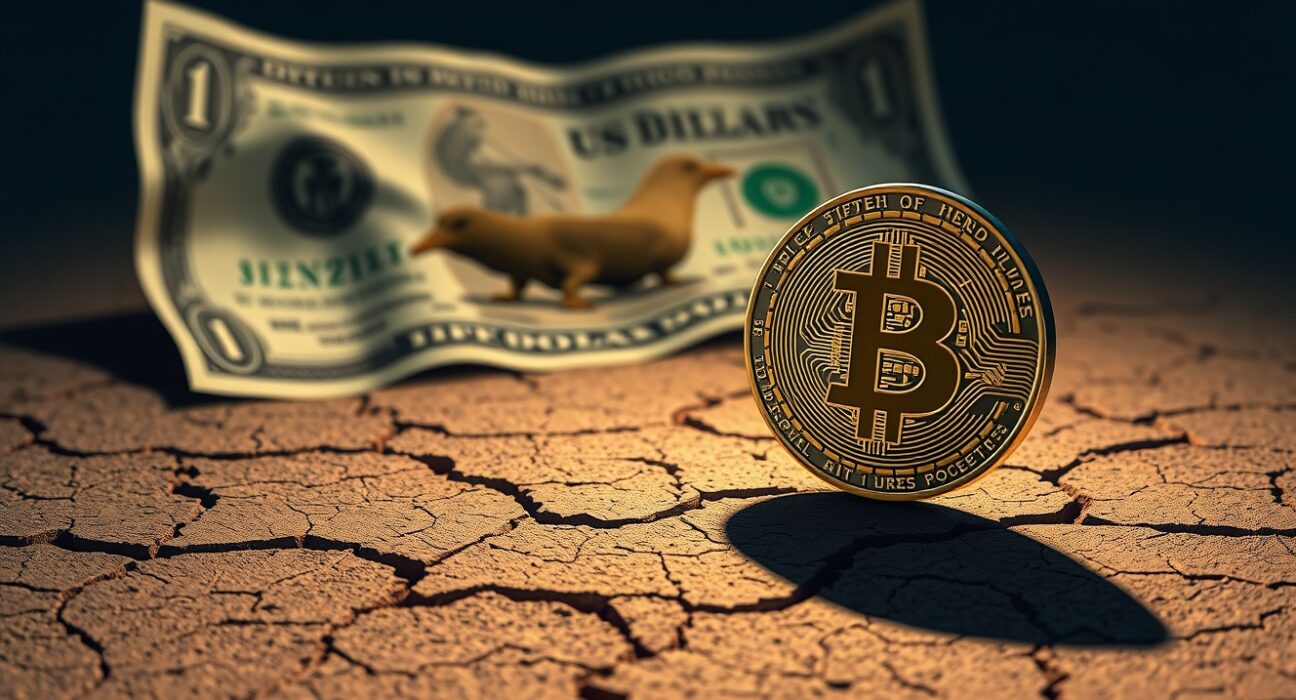 Bitcoin negative correlation with US dollar index deepens as DXY rebounds, illustrating market decoupling.