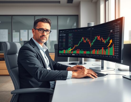 Cryptocurrency analyst examining Bitcoin market data showing negative funding rate signals