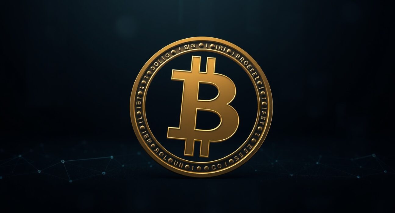 Bitcoin symbol contracting amid declining blockchain network activity and market analysis