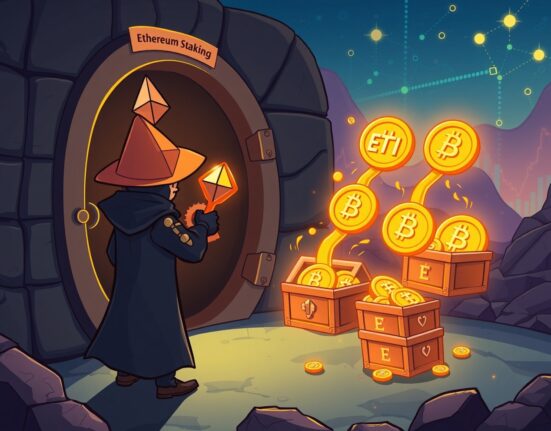 A Bitcoin OG unstakes a massive vault of Ethereum, symbolizing a major market movement.