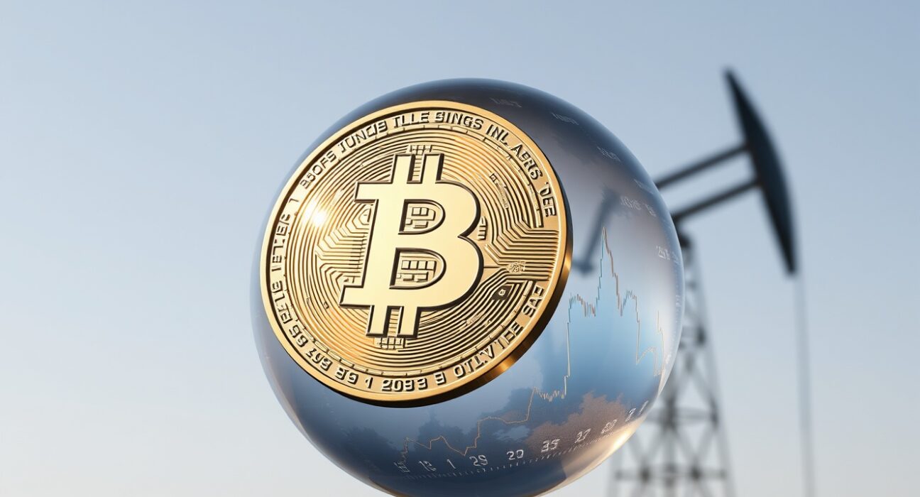 Bitcoin's price correlation with global oil markets and Federal Reserve policy decisions.