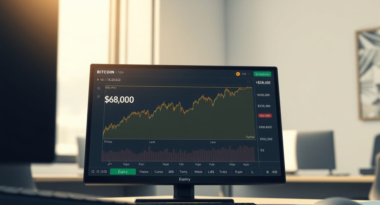 Analysis of the $1.8 billion Bitcoin options expiry event showing key price levels and market data.