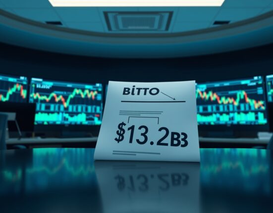 A digital Bitcoin options contract representing the $13.2 billion expiry event on Deribit exchange.