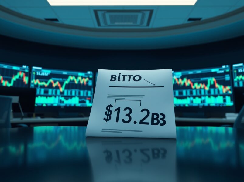 A digital Bitcoin options contract representing the $13.2 billion expiry event on Deribit exchange.