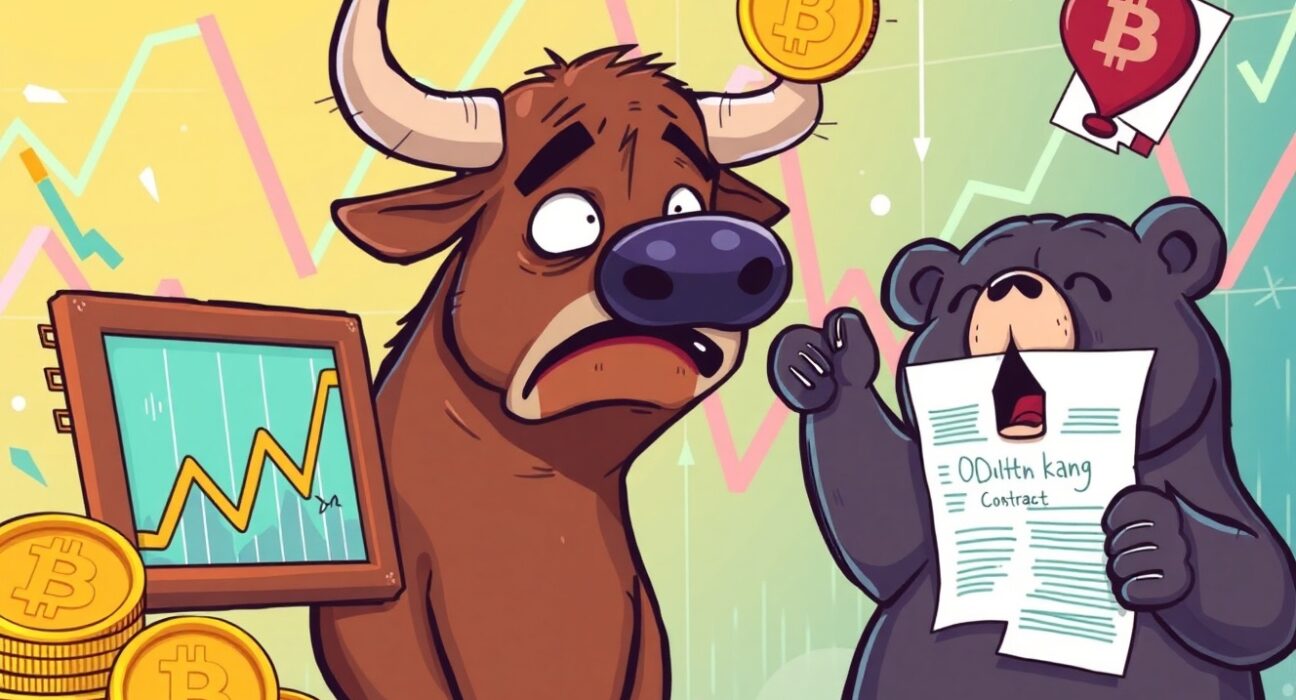 Bitcoin options market showing bearish sentiment with put options dominating trading activity