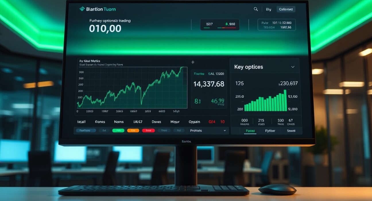 Bitcoin price chart and options metrics on a financial dashboard showing bullish sentiment shift