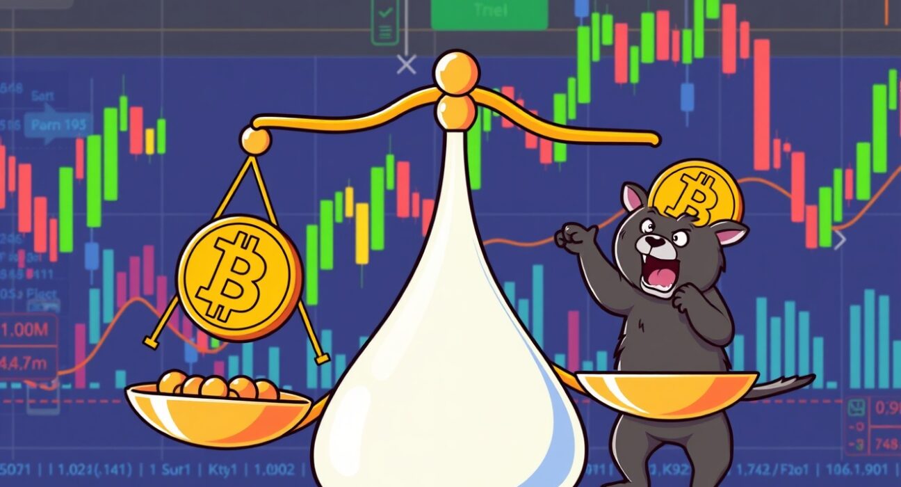 Bitcoin perpetual futures market showing bearish tug-of-war between traders
