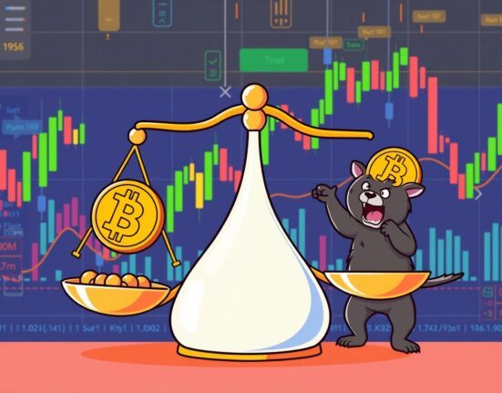 Bitcoin perpetual futures market showing bearish tug-of-war between traders