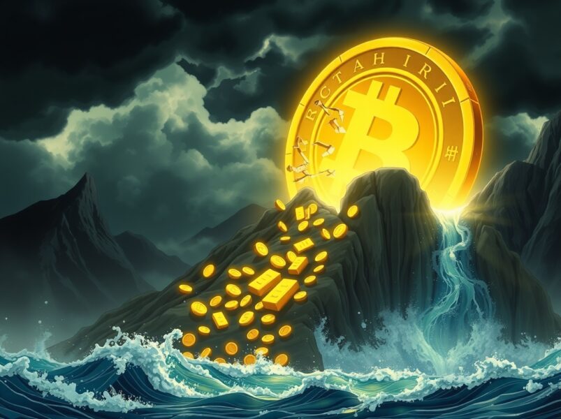Bitcoin price drop triggering widespread financial market decline across multiple asset classes