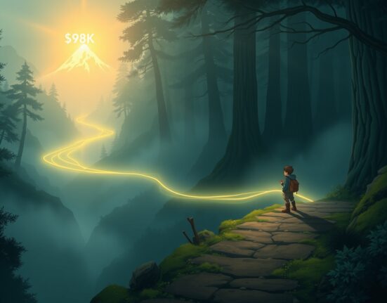 Bitcoin price analysis showing a critical resistance level at $98,000 as advised by Compass Point.