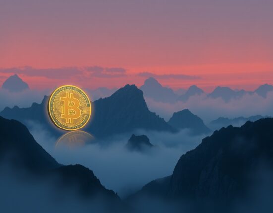 Bitcoin price analysis showing market decline below $66,000 with trading data visualization