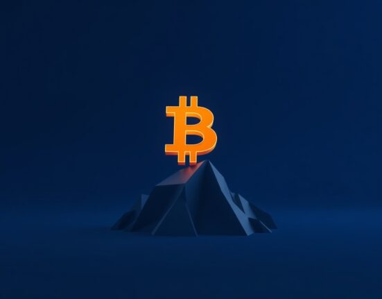Bitcoin (BTC) logo symbolizing its price surge above $73,000 in cryptocurrency markets.