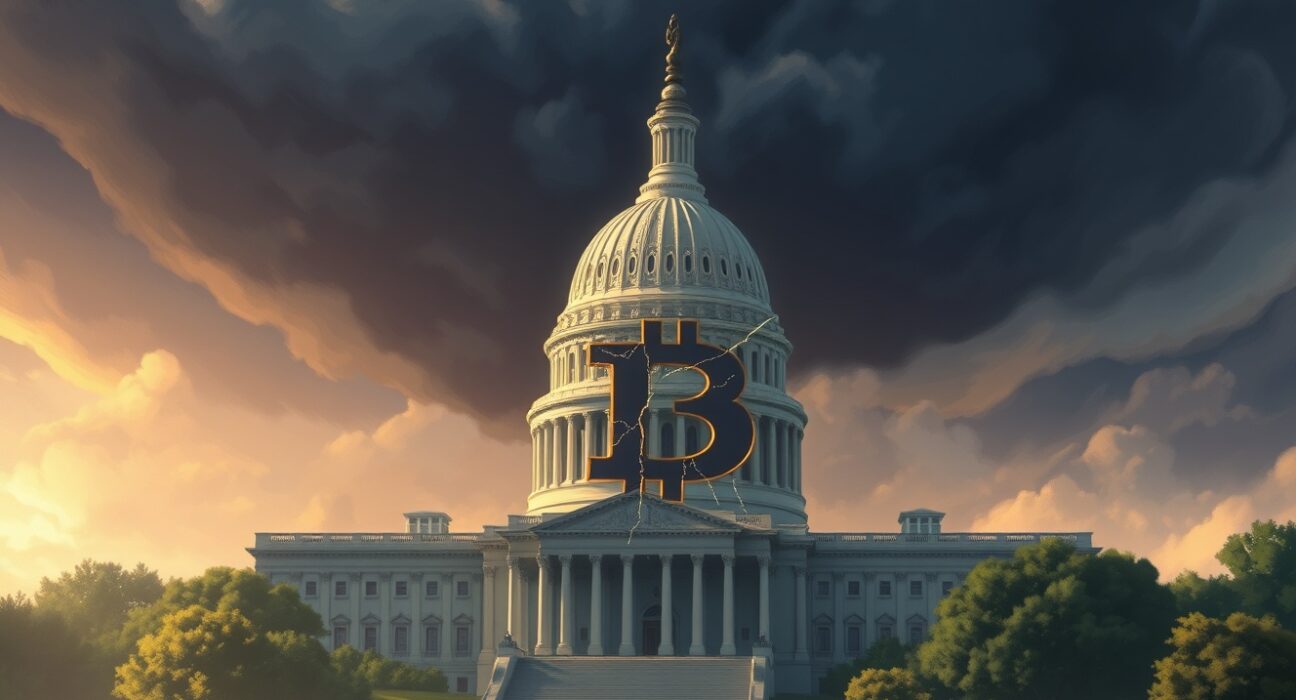 Bitcoin price volatility triggered by US government shutdown concerns and political uncertainty.