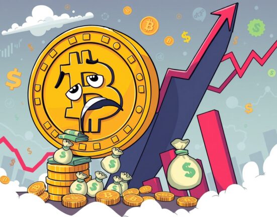 Bitcoin price drop impact on Satoshi Nakamoto's cryptocurrency fortune illustrated