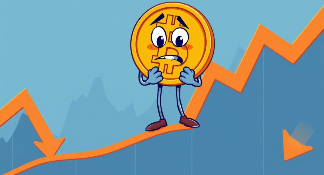 Bitcoin price rollercoaster navigating volatile cryptocurrency market charts