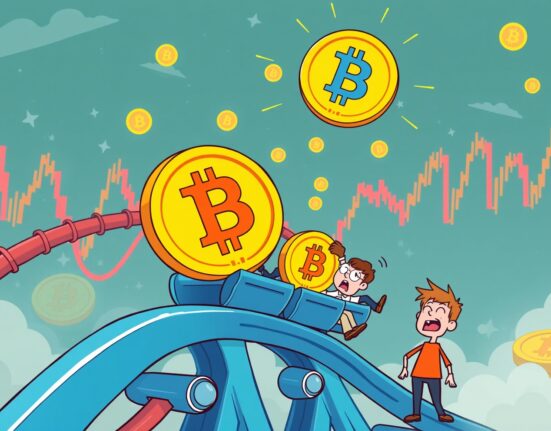 Bitcoin price falling below $88,000 showing market volatility and investor concern