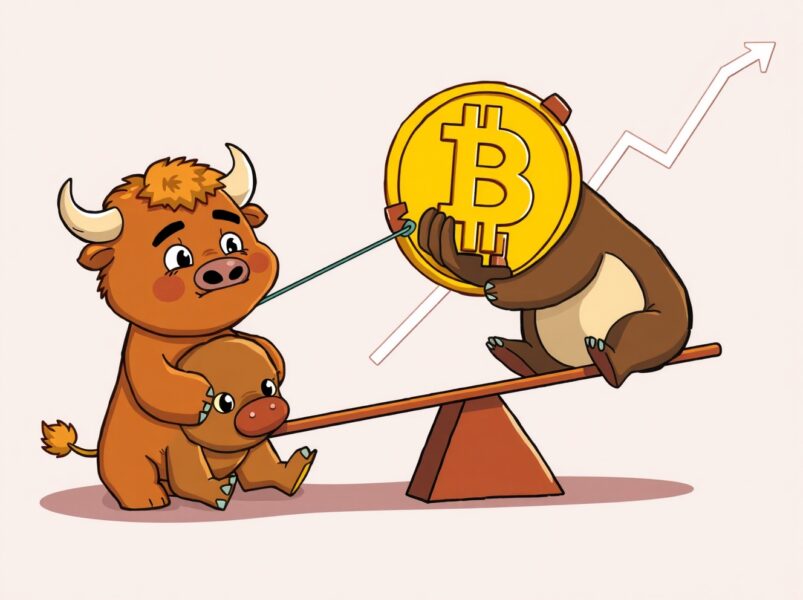 Bitcoin price dropping below $92,000 shown through cartoon cryptocurrency market illustration