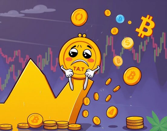 Bitcoin price dropping dramatically as cryptocurrency market experiences significant decline