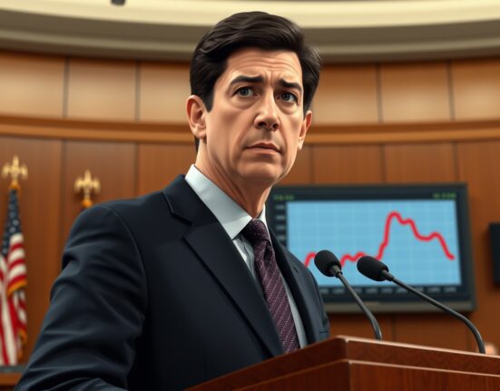 Federal Reserve nominee Kevin Warsh testifying about interest rates and Bitcoin market impact