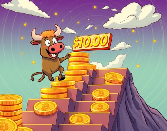 Bitcoin price prediction showing bullish trend reaching $100,000 target using Fibonacci analysis