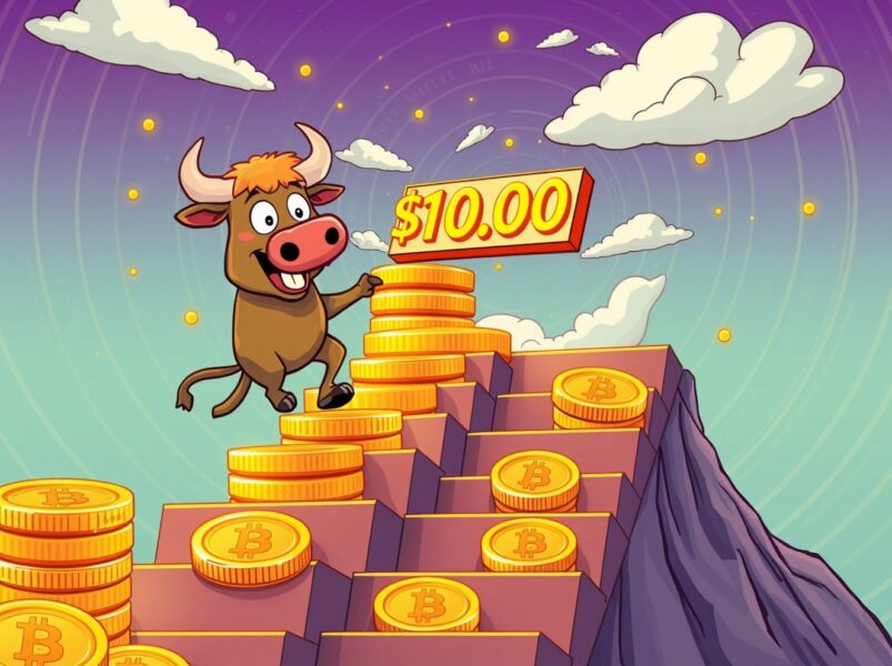 Bitcoin price prediction showing bullish trend reaching $100,000 target using Fibonacci analysis