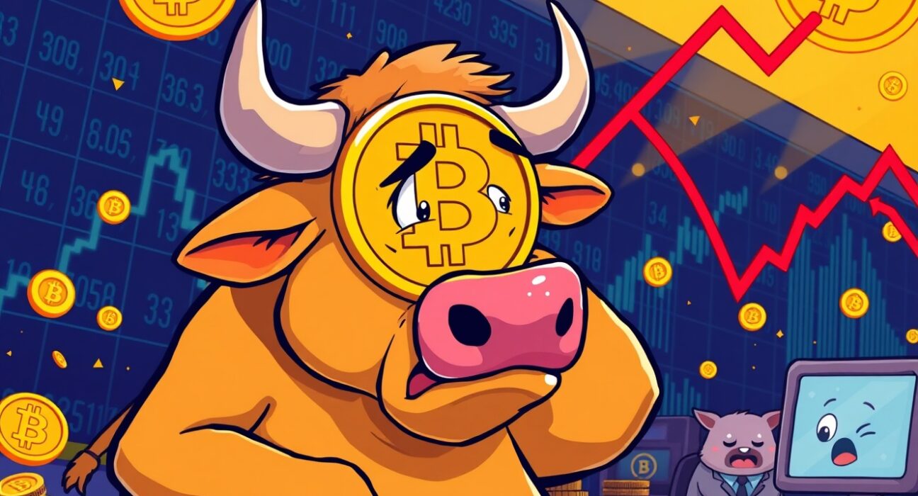 Bitcoin price prediction showing dramatic market downturn with death cross technical indicator