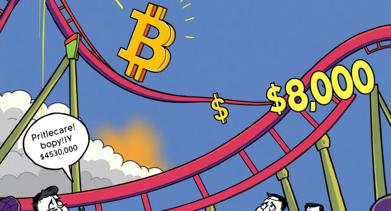 Bitcoin price prediction showing cryptocurrency volatility and critical support levels