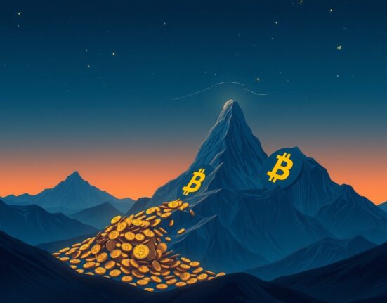 Bitcoin price prediction showing potential decline based on technical chart patterns and market analysis