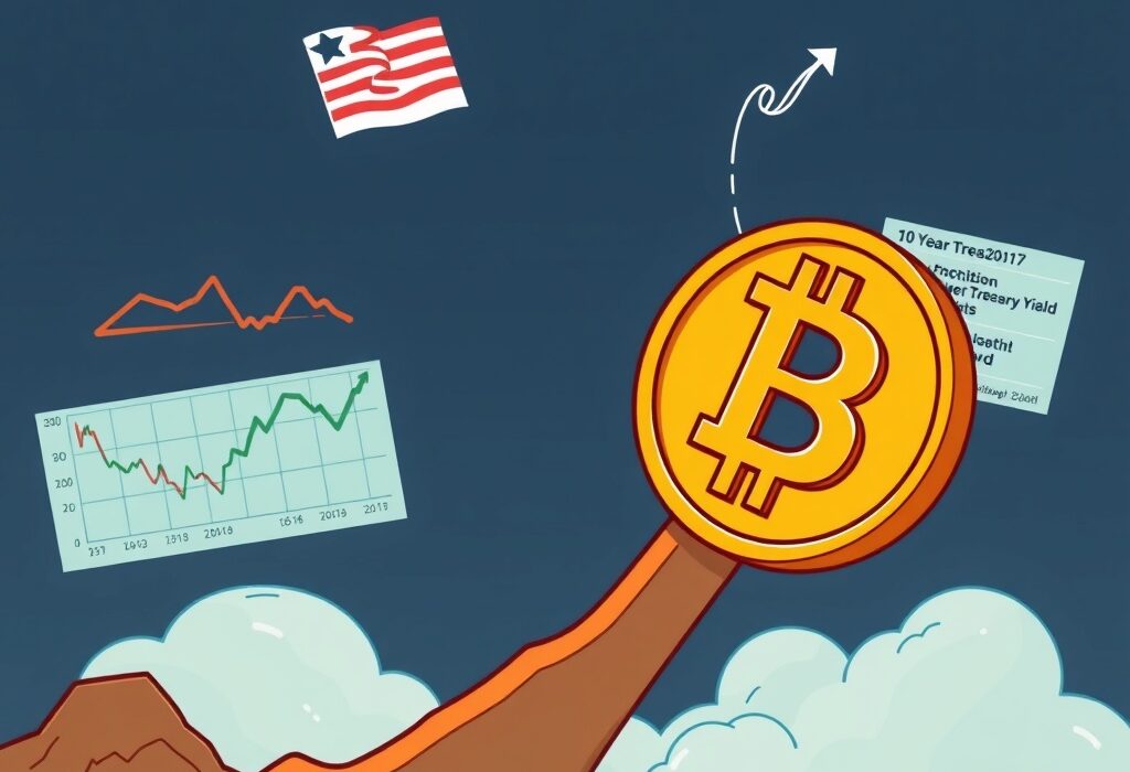 A cartoon showing Bitcoin gaining strength, symbolizing the anticipated Bitcoin price rise in Q4 due to macroeconomic factors.