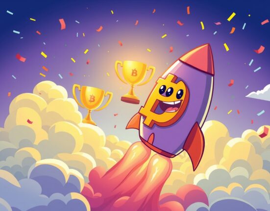 Bitcoin rocket celebrating spectacular BTC price surge above $92,000 milestone