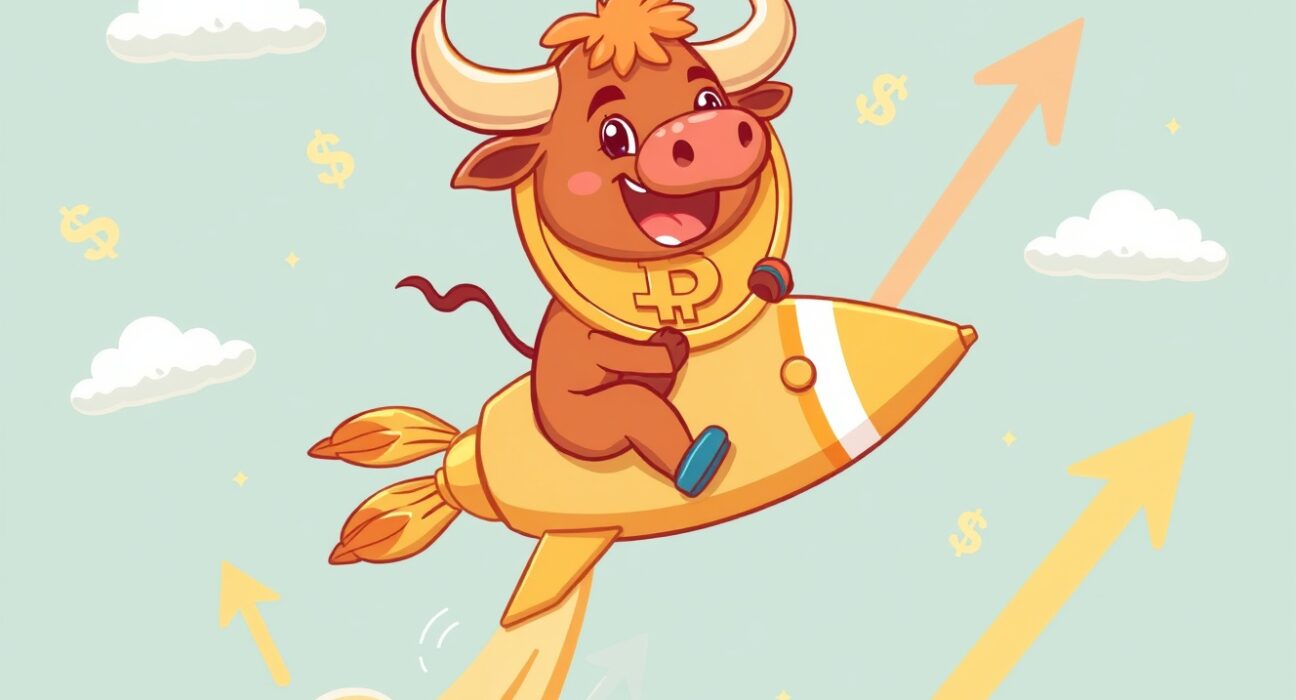 Bitcoin rocket celebrating BTC price reaching $95,000 milestone in cryptocurrency market