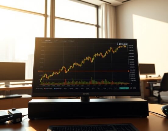 Bitcoin price chart analysis showing potential breakout above $72,000 resistance level.