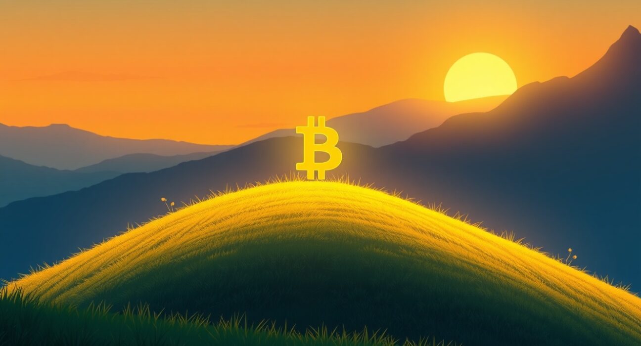 Bitcoin achieves a significant price milestone above seventy-two thousand dollars, symbolizing market growth.