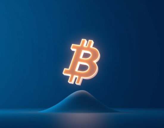 Bitcoin (BTC) logo symbolizing its price surge above $71,000 in cryptocurrency markets.