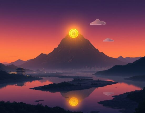 Bitcoin achieves a new price milestone above $76,000, symbolizing growth in the digital asset market.