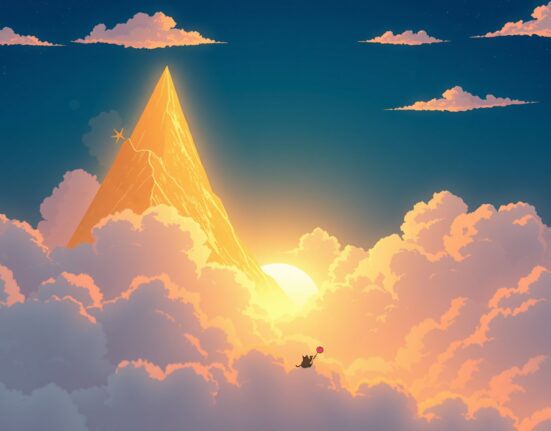 Bitcoin achieves a new significant price milestone above $78,000, symbolized as a digital mountain peak.