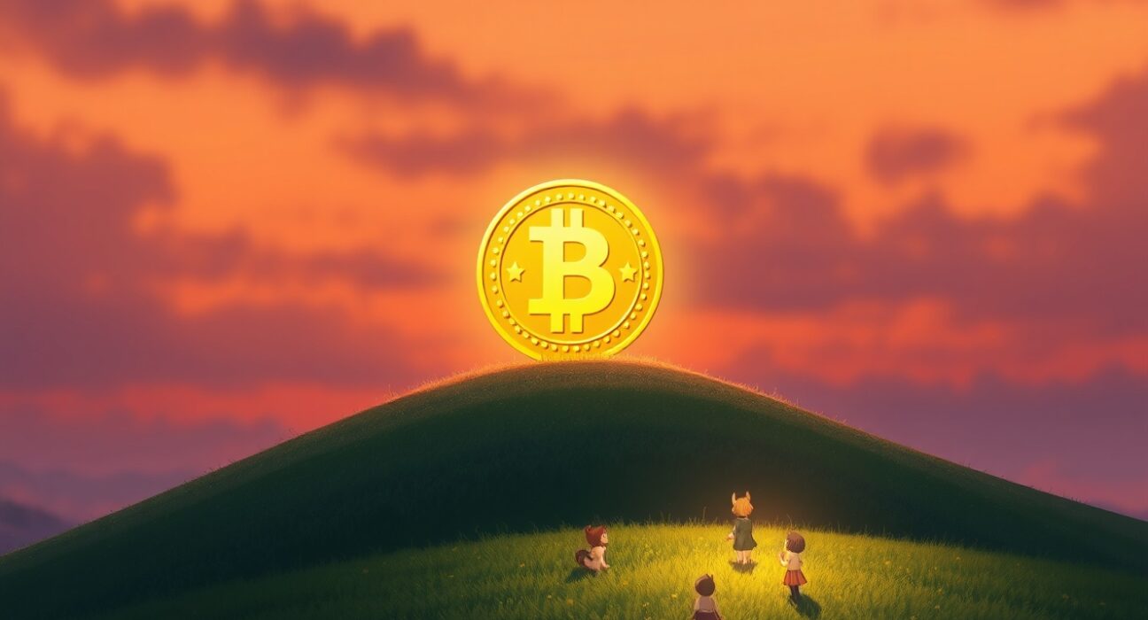 Bitcoin achieves a significant price milestone above seventy-nine thousand dollars, symbolizing market growth.