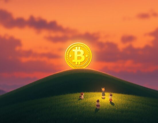 Bitcoin achieves a significant price milestone above seventy-nine thousand dollars, symbolizing market growth.