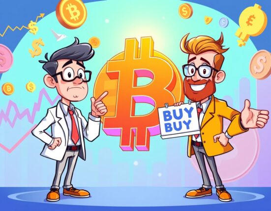 Analysts debating Bitcoin price target during market volatility with contrasting viewpoints